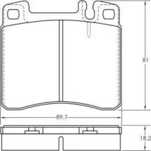 Комплект тормозных колодок A.B.S. 36786 OE